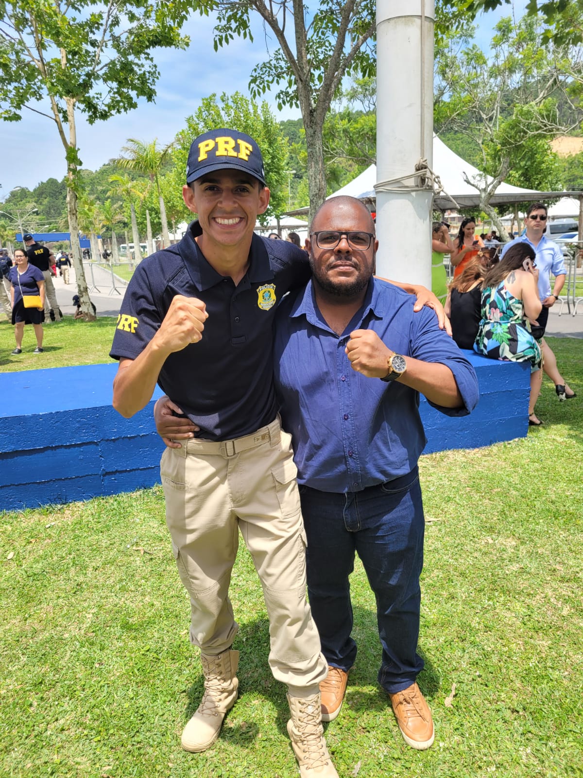 Marcos Brito com Gabriel Pinheiro